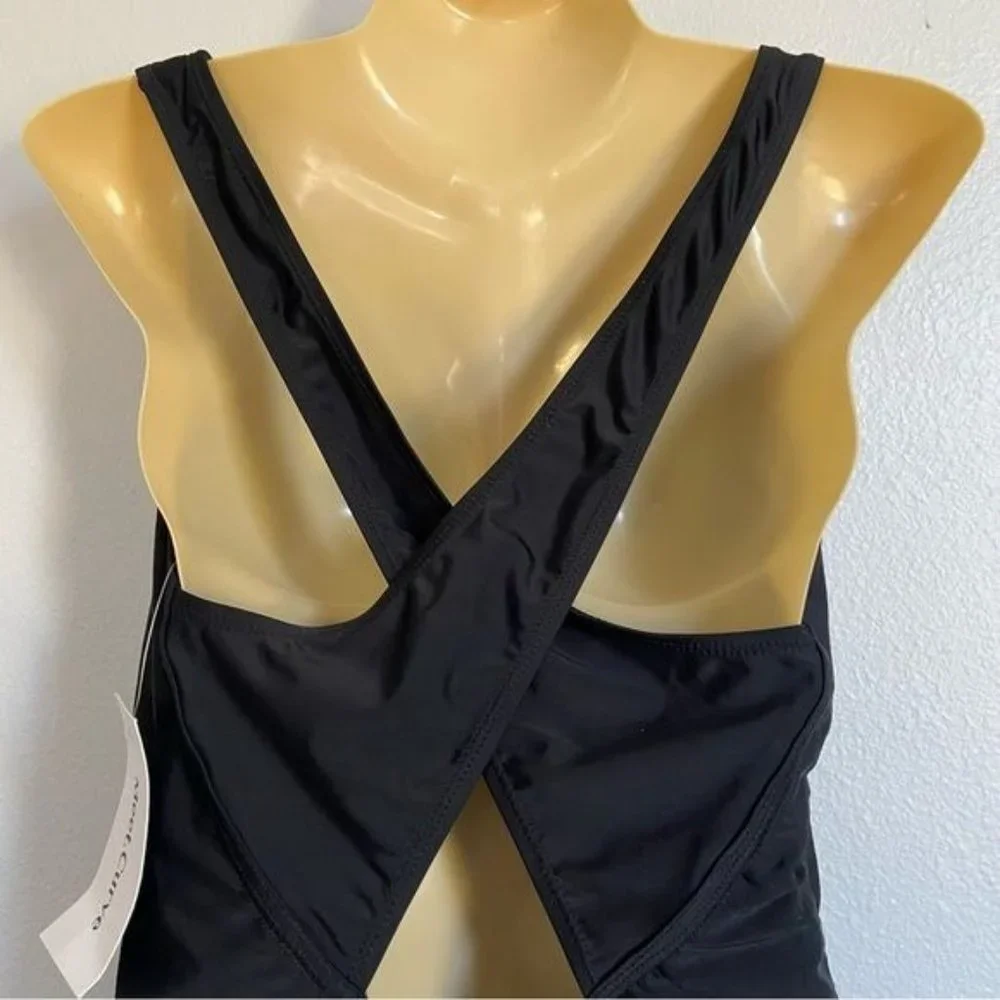 Meet.Curve Black Cross Back Swimsuit